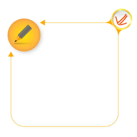 Abstract frame for your text and pencilのイラスト素材