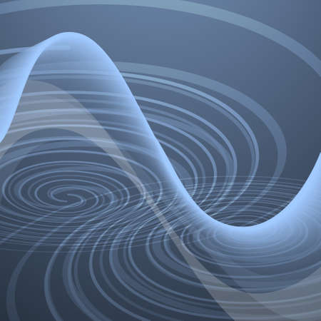 abstract background with blue waves and spiralsのイラスト素材