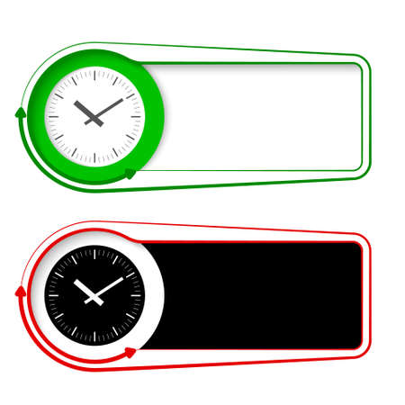 Vector frames for your text with arrows and watchesのイラスト素材