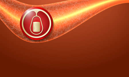 Vector abstract background and golden coinsのイラスト素材