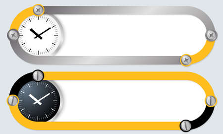 Two abstract frames for your text and watchesのイラスト素材