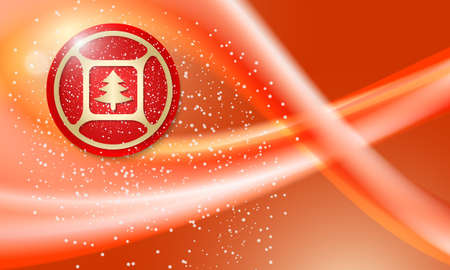 Christmas abstract background with falling snow and xmas treeのイラスト素材