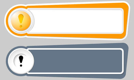 Abstract buttons for your text and exclamation markのイラスト素材