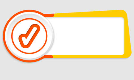Vector abstract button for your text and check boxのイラスト素材