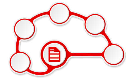 Vector circular text boxes for your text and document iconのイラスト素材