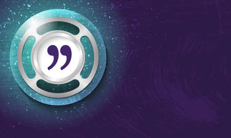 Vector abstract background with scratches and bubble with quotation markのイラスト素材