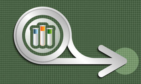 Silver abstract arrow and test tubesのイラスト素材