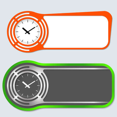 Set of two abstract buttons for your text and watchesのイラスト素材
