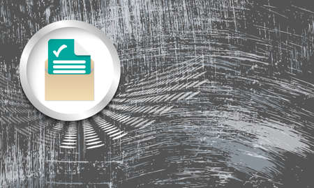 Vector abstract scratched background and envelopeのイラスト素材