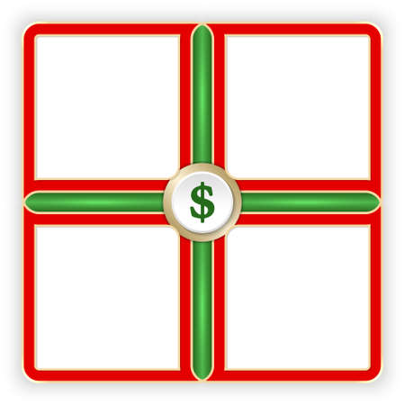 Vector golden frames for your text and dollar symbolのイラスト素材