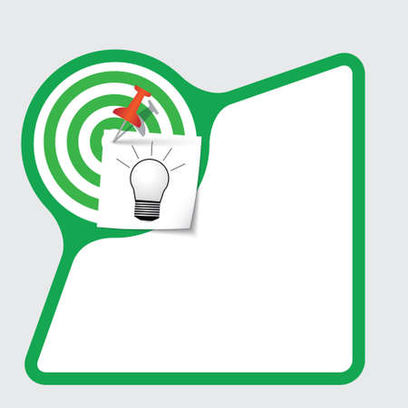 Abstract frame with paper and bulb iconのイラスト素材