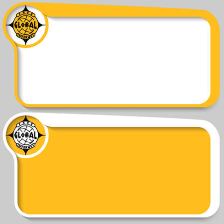 Two text frames for your text and free internet iconのイラスト素材