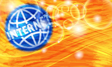 Colored vector background with abstract pattern and transparent globeのイラスト素材