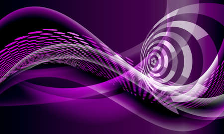 Purple abstract background with lines and wavesのイラスト素材