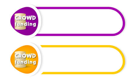 Abstarct button for your text and inscription crowd fundingのイラスト素材