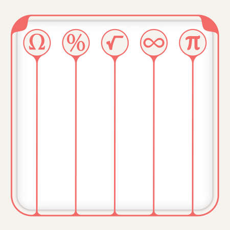Vector simple box to fill your text and different math symbolsのイラスト素材