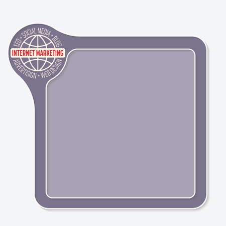 Vector frame for your text and the words internet; social media; seo; web; blogのイラスト素材