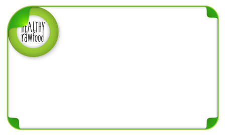 Color frame for your text and the words healthy raw foodのイラスト素材