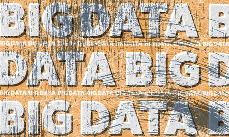 Scratched background and the words big dataのイラスト素材