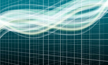 Vector abstract background with grids and waves