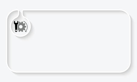 Simple white text box for your text and spanner symbolのイラスト素材