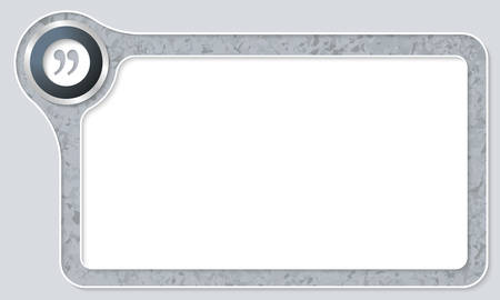 Vector frame for your text with marble pattern and quotation markのイラスト素材