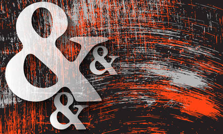 Scratched background and transparent ampersand symbolのイラスト素材
