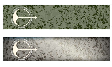 Set of two banners with marble pattern and abstract arrowのイラスト素材