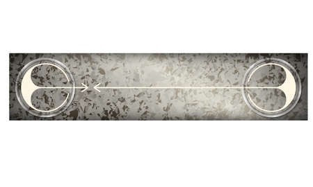 Vector banner with marble pattern and abstract arrow