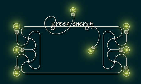 Abstract text box and the words green energyのイラスト素材