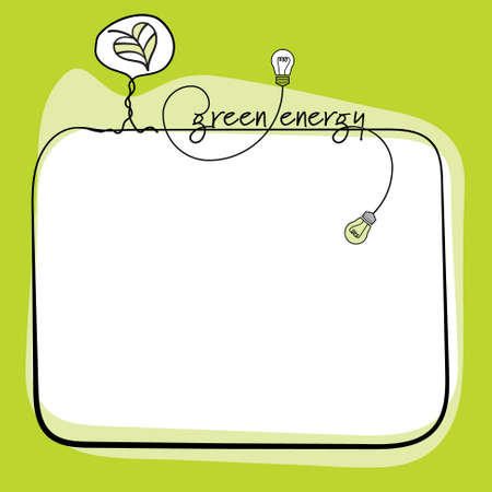 A text box for fill your text and theme of green energyのイラスト素材