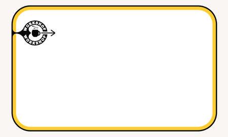 Text box for fill your text and workshop symbolのイラスト素材