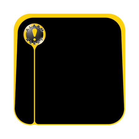 A text box for fill your text and exclamation markのイラスト素材