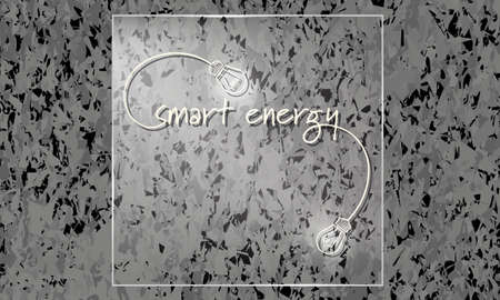 Background of marble with glass panels and the words green energyのイラスト素材