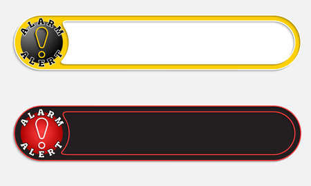 Two vector abstract buttons and exclamation markのイラスト素材