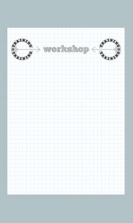 Vector lined paper and hand written words workshopのイラスト素材