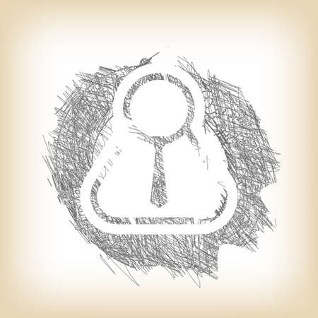 Vector hand written manager iconのイラスト素材