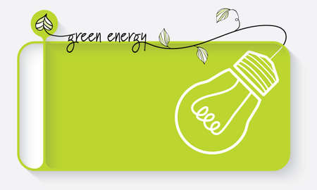 Green text box for your text and theme of green energyのイラスト素材