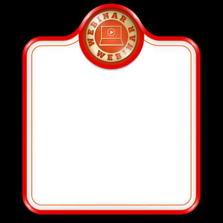 Red vector frame for your text and webinar iconのイラスト素材