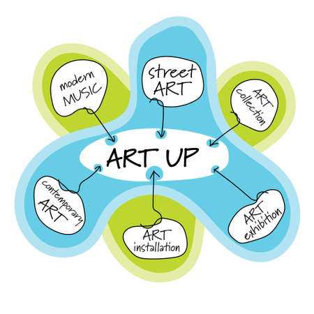 Vector info graphic with theme of artのイラスト素材