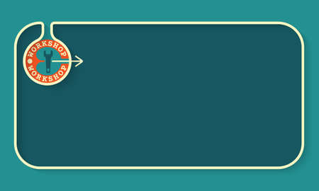 Yellow text box for your text and workshop iconのイラスト素材