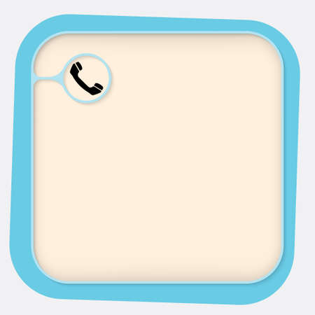 Vector blue text box and phone iconのイラスト素材