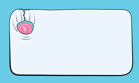 A text box for fill your text and watchesのイラスト素材