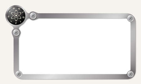 Metal frame for your text with science iconのイラスト素材