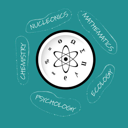 Vector colored info graphic with theme of scienceのイラスト素材