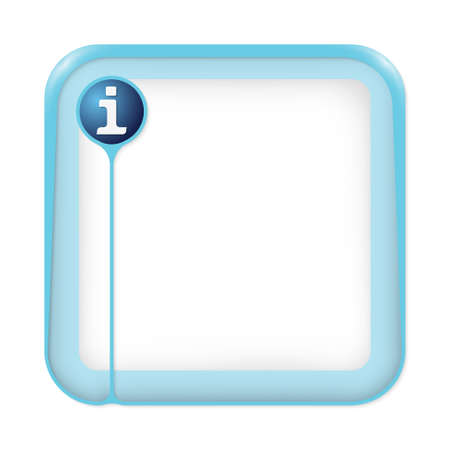 A text box for fill your text and info symbolのイラスト素材