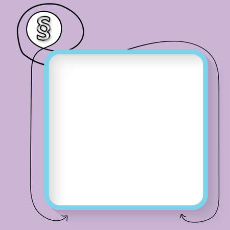 A blue text box and black paragraph symbolのイラスト素材