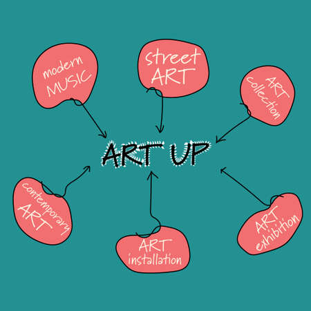 Vector info graphic with theme of artのイラスト素材