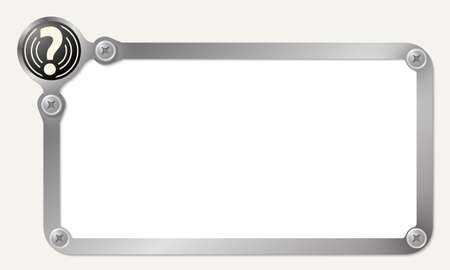 Metal frame for your text with question markのイラスト素材