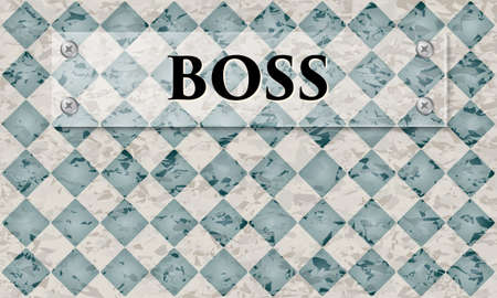 Abstract background with marble pattern and glass panel with the word bossのイラスト素材